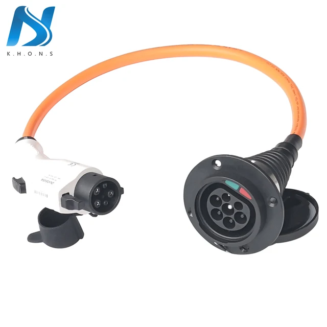 32a Single Phase Electric Vehicle Car Ev Charger Sae J1772 Socket 32a Single Phase Electric Vehicle Car Ev Charger Sae J1772 Socket Type 1 To 2 Adapter Charging Plug 64ft Cable