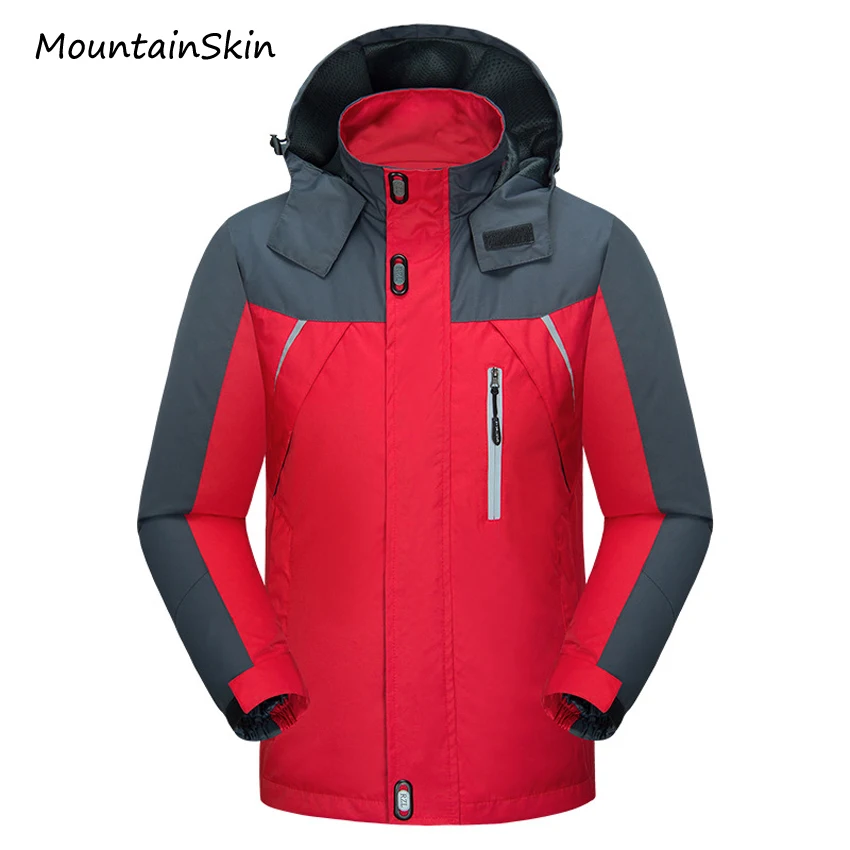Мужская ветровка Mountainskin Водонепроницаемая дышащая куртка с капюшоном на весну и