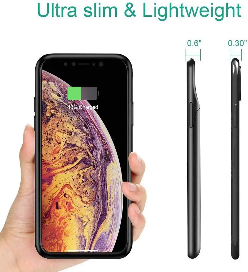 NENG 3200 мАч для Iphone X Xs аудио зарядка ультра тонкий ударопрочный Аккумулятор Чехол