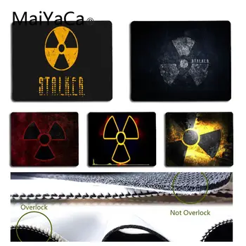 

MaiYaCa stalker logo gas mask Unique Desktop Pad Game Mousepad Size for 18x22cm 25x29cm Small Mousepad