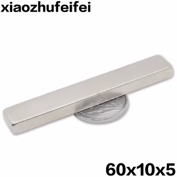 

10pcs 60*10*5 block magnets 60x10x5 strong n52 rare earth neodymium magnets 60 x 10 x 5 mm free shipping magnet n52
