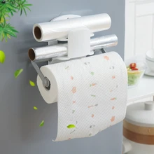 Top Adjustable White Towel Holders Paper Holder Magnet towel Racks Bathroom Paper Roll For Home / Kitchen Bathroom Accessories creative wall mounted bathroom roll paper towel racks home wall decoration solid wood paper towel racks bathroom accessories
