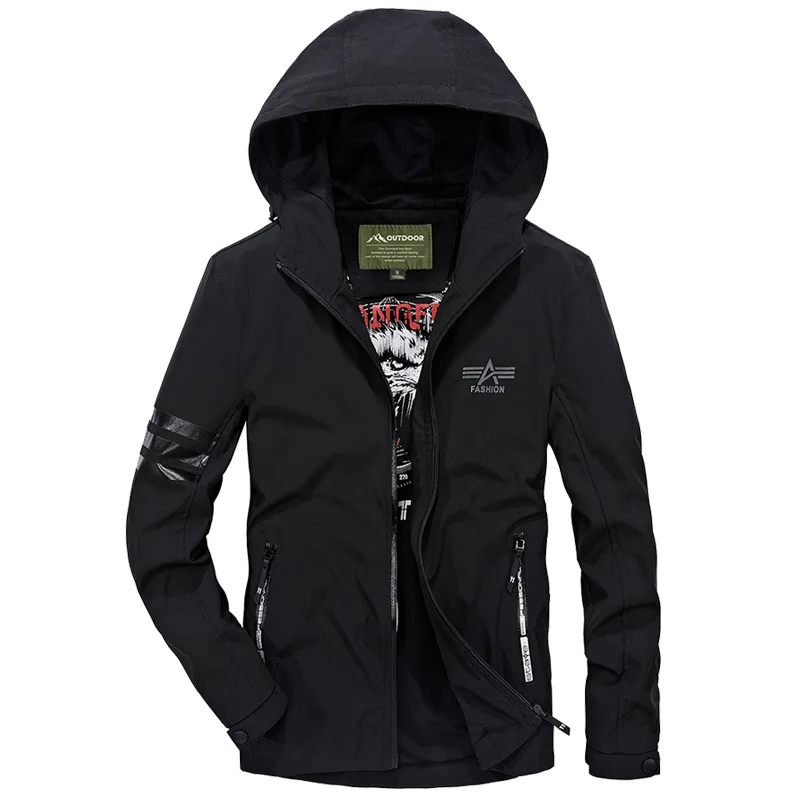 New Brand Autumn Spring Hooded Men Jacket Leisure Coat Bomber Jackets