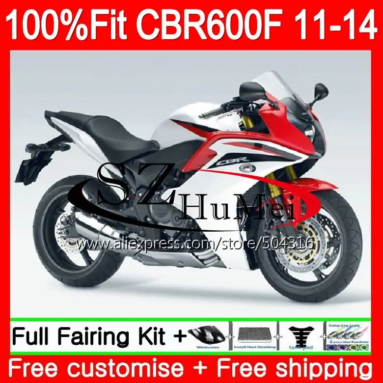 Инъекция для HONDA CBR600F4i CBR600F 11 12 13 14 116NO.0 CBR 600 F 600F CBR600 F4i 2011 2012 2013 2014 Красный обтекатель