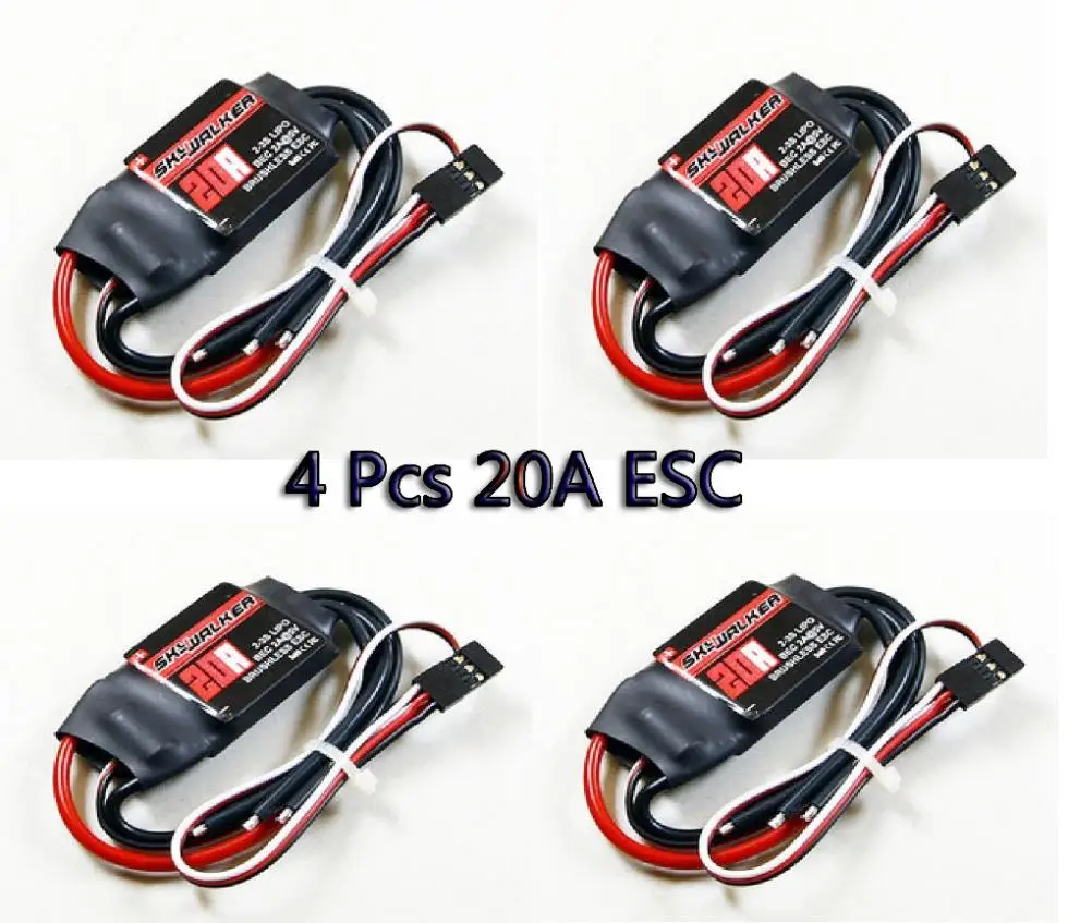 LHM039 4pcs Hobbywing 20A ESC Skywalker Brushless Speed Controller BEC