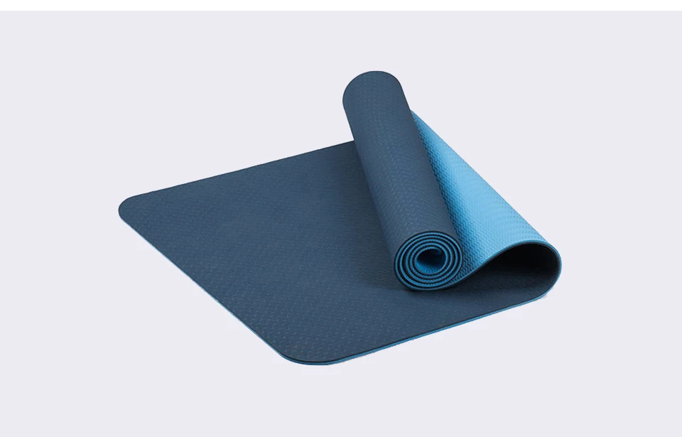 6 мм TPE Нескользящие коврики для йоги для фитнеса безвкусный фирменный коврик для пилатеса 8 цветов спортивные коврики для тренажерного зала с сумкой для йоги 183X61 см