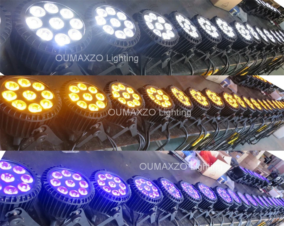 Rgbwa plus uv ao ar 8 Pçs e lote 9 Pcs 6in1 18 w Livre à Prova d' Água Par Led Par Can Iluminação Casamento 9 Pcs Dimmer Dmx Rgbwauv 6in1 Led Par Luz 11 8 pçslote 9 pcs 6IN1 18 w