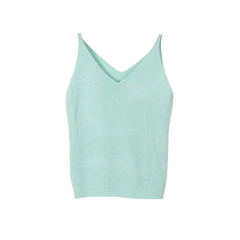 Sexy Women Fashion Knitting Vest Top Sleeveless V-Neck Blouse Casual Tank Tops Hot Sale Tops
