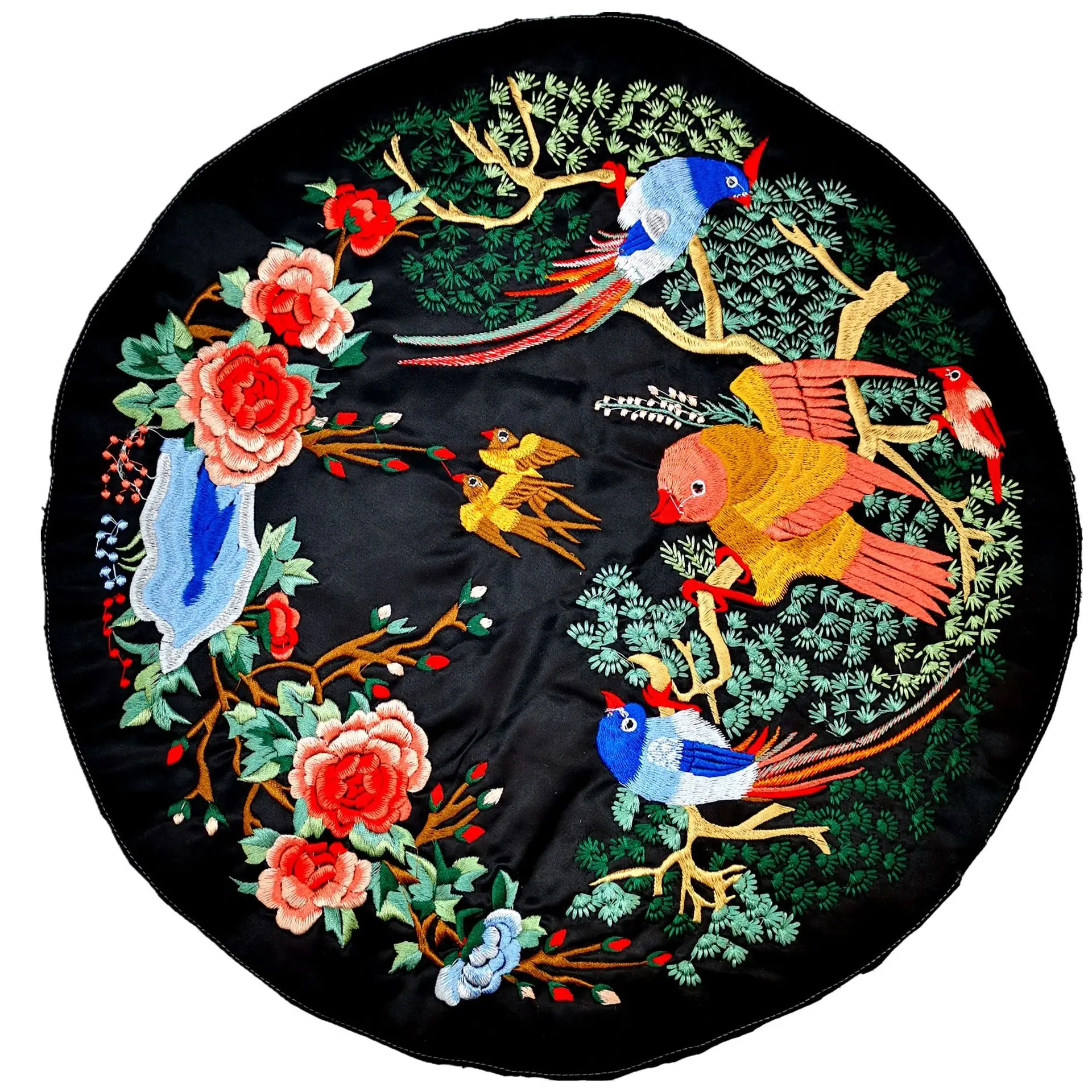 

Retro Chinese Style Embroidery Patches Luck Bird Tree Clothing Accessories Stranger Things Patches for Clothing Parches Ropa