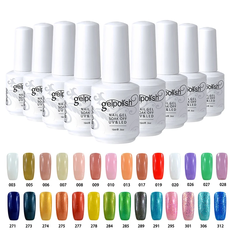 

Elite99 15ml Soak Off Gel Nail Polish Hybrid Varnish Pure Color Soak Off Gel Polish Semi Permanent Lucky Lacquer Stamping