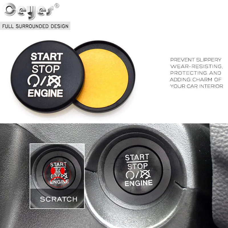 Car Start Engine Button Key Ring for JEEP (27)