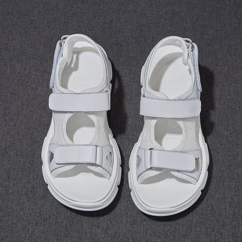 Белые туфли; женские мохнатые сандалии; пляжная обувь; zapatos de mujer; chaussures femme; женские босоножки из натуральной кожи; sandalias mujer; ; Цвет Черный