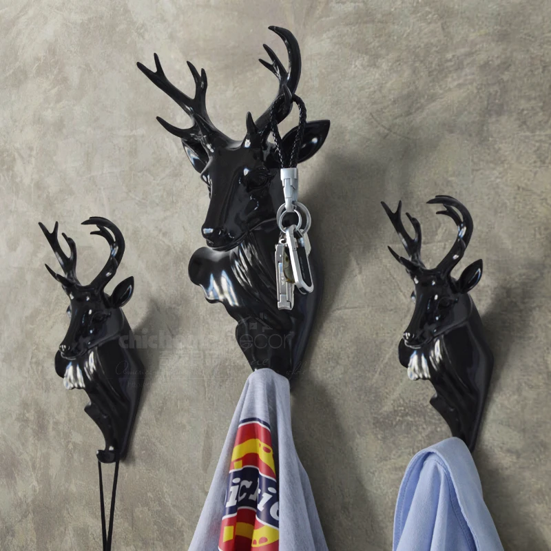 

European creative animal head hook sitting room metope adornment wall art hanging coat home decoration wedding gift