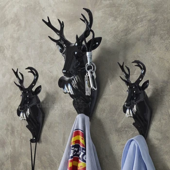 

European creative animal head hook sitting room metope adornment wall art hanging coat home decoration wedding gift