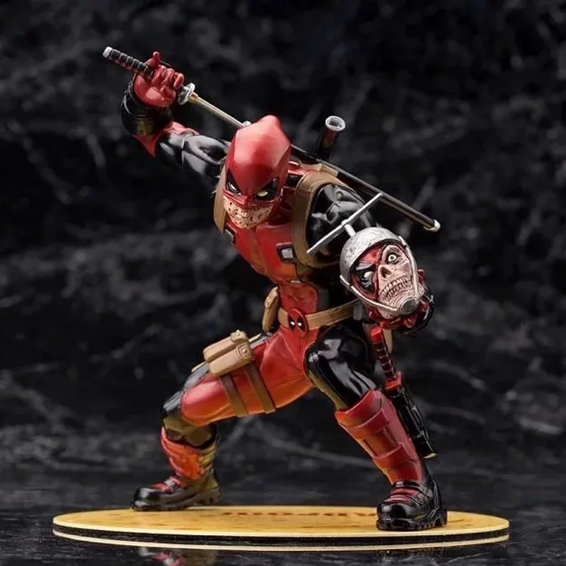 ARTFX + Marvel X-men Дэдпул с головой черепа ПВХ 16 см экшн-Фигурки игрушки | Игрушки и хобби