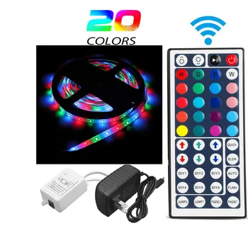 

5-Meter Waterproof Flexible Color Changing RGB SMD 3528 300 LEDs Strip Light #EW