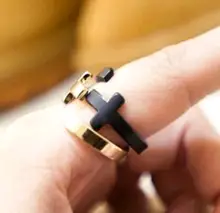 Мода Открыть Крест Кольцо для Женщин Мужчины Подарок Ювелирные Изделия Сплава Палец Кольца 3 Цвета