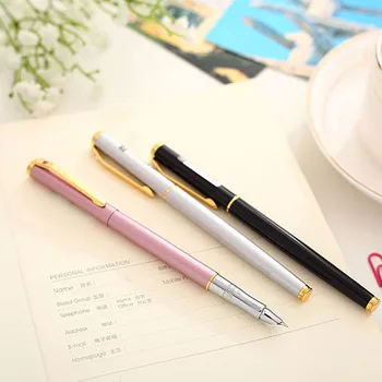 

1PCS Metal Fountain Pen Elegant Pens For Writing School High Quality Ink Fountain Pen School & Office Supplies Stationery