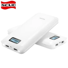 Scud 20000mAh Power Bank LCD Digital Display External Battery Charger Powerbank Backup Universal For iPhone 6s 7 Plus Xiaomi