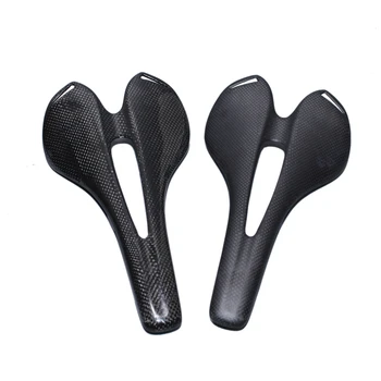 

NO logo Ultra light hollowed cushion 3K Full Carbon Fiber Bicycle saddle Cushion Mountain Road Bike Saddle Bicycle parts