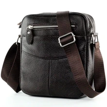 2016 mode-marke kleine männer beutel qualität herren Messenger Bag Echtes Leder Retro Braun männer taschen Business schulter tasche