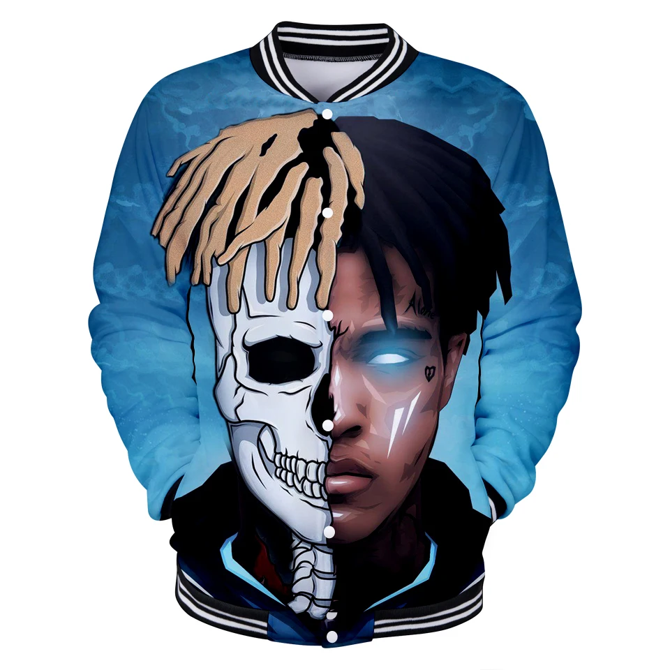 Xxxtentacion 3D бейсбольная куртка Бомбер мужская Rip xxxtentacion свитер рэпер Jahseh Дуэйн Onfroy