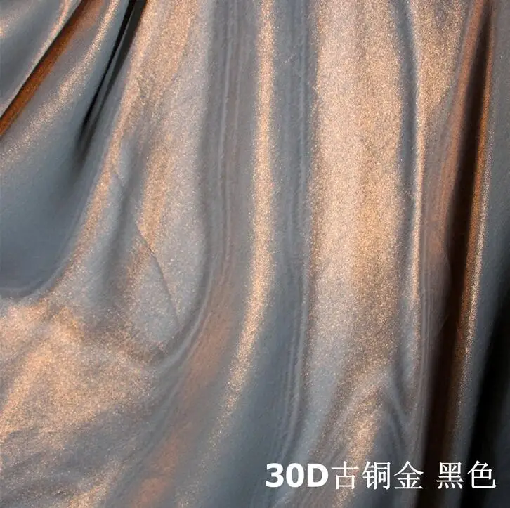 Шифоновая ткань бронзовое розовое золото бронзовое 30D шелковистая шифоновая летняя блестящая бронзовая одежда для костюмированной вечеринки 1 м/лот