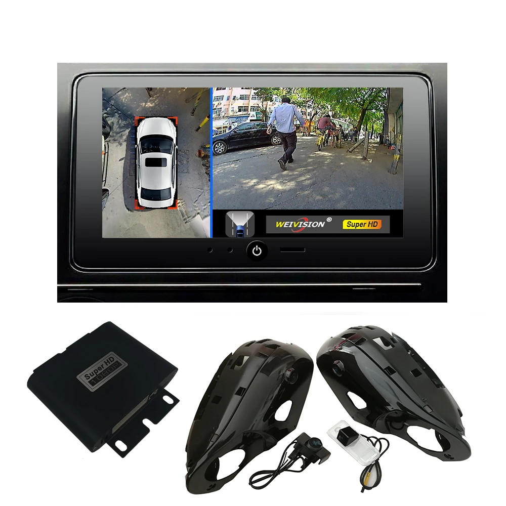WEIVISION 360 bird View Car DVR record system with 4HD rear backup
