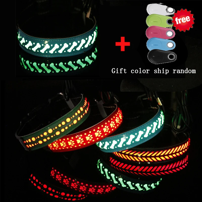 

Pet Rechargeable LED Collar,Night Safety Flashing Glow In The Dark Dog Leash,Dogs Luminous Fluorescent Collars