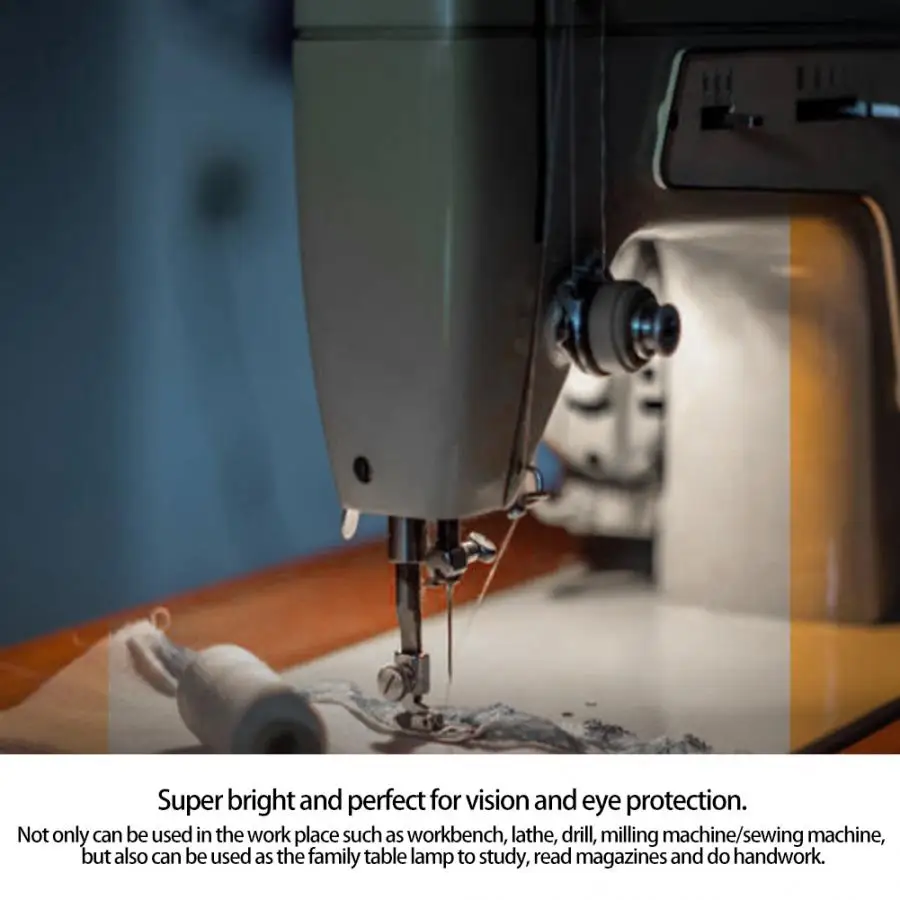 

Adjustable 10pcs LED Sewing Machine Working Light Magnetic Base Table EU 110-265V Working Light