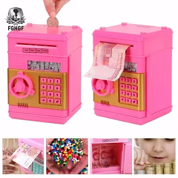

Creative Kids Birthday Gift Toys Simulation ATM Mini Piggy Bank Piggy Bank Safe Password New Birthday Present Tirelire Kumbara