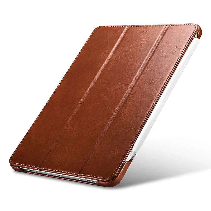 Оригинальный винтажный Чехол книжка ICARER из натуральной кожи для Apple iPad Pro 11 2018