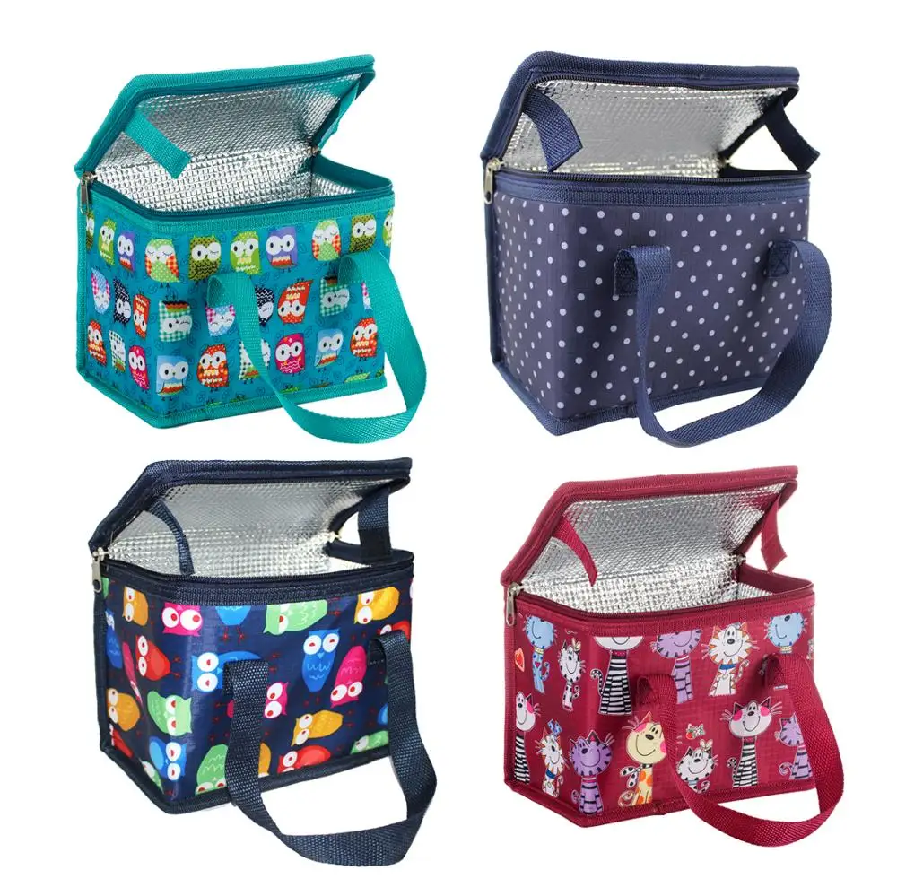 TEAMOOK 4 patterns Portable Oxford Lunch font b Bag b font Thermal Insulated Lunch Box Food
