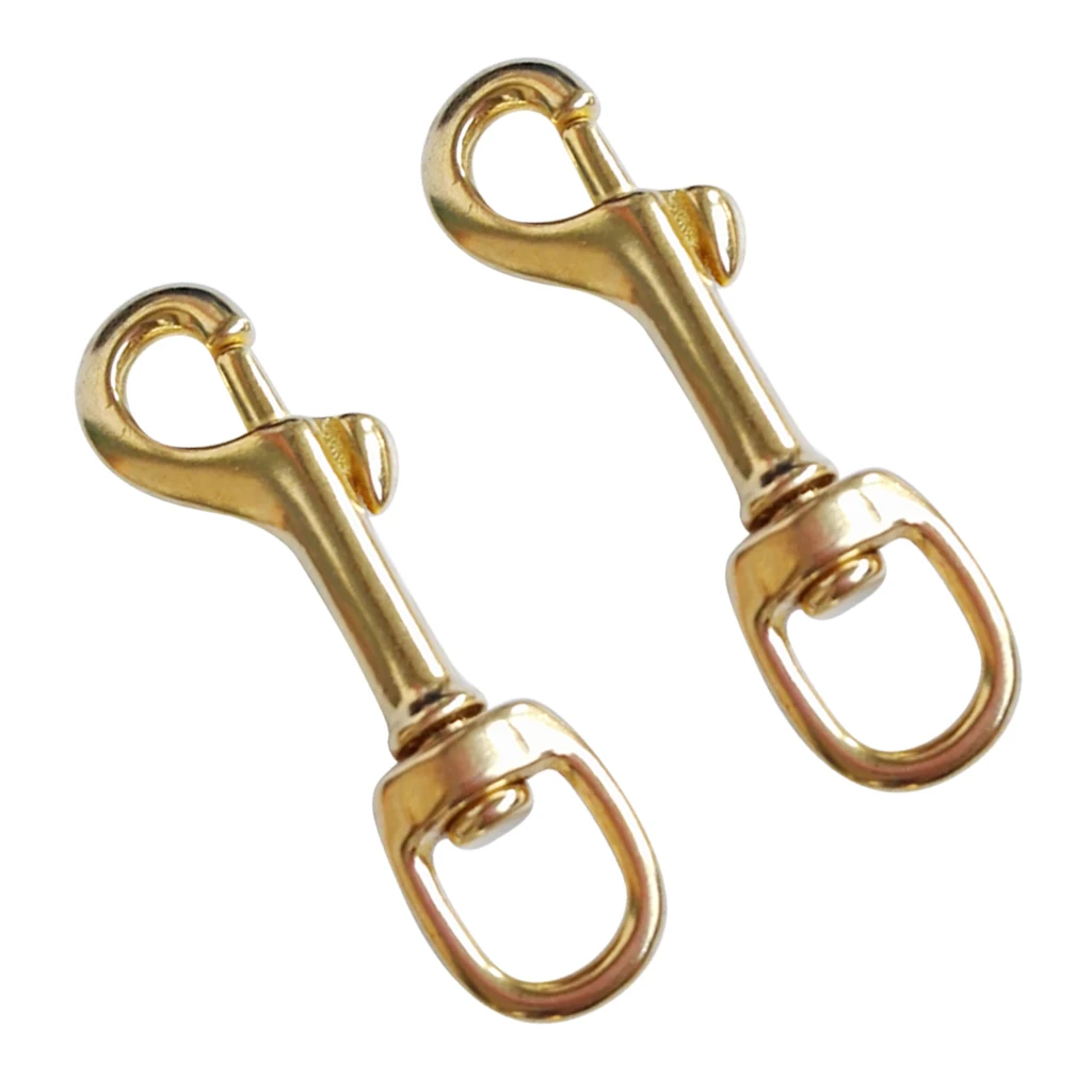 2 Pieces Scuba Diving Dive Swivel Eye Bolt Snap Hook Spring Clip Gear Equipment Swivel Eye Bolt Snap