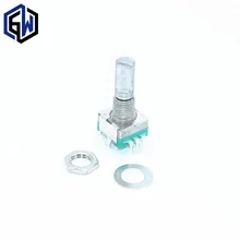 5pcs Rotary encoder,code switch/EC11/ audio digital potentiometer,with switch,5Pin, handle length 20mm