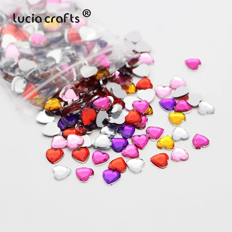Lucia crafts 250 шт./1000 шт. 4 мм прозрачные цвета/стразы с красным сердцем аксессуары для
