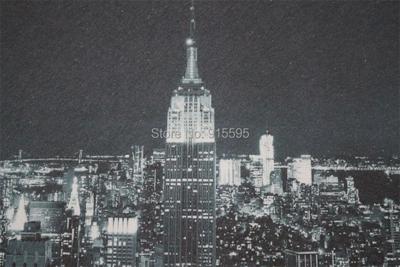 Фото обои на заказ, настенная бумага, ночной вид, Нью-Йорк, черно-белая строительная настенная бумага, современная настенная бумага для гостиной