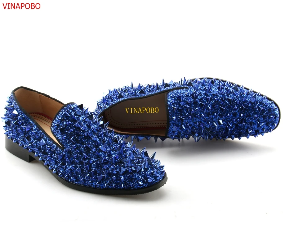 blue glitter dress shoes