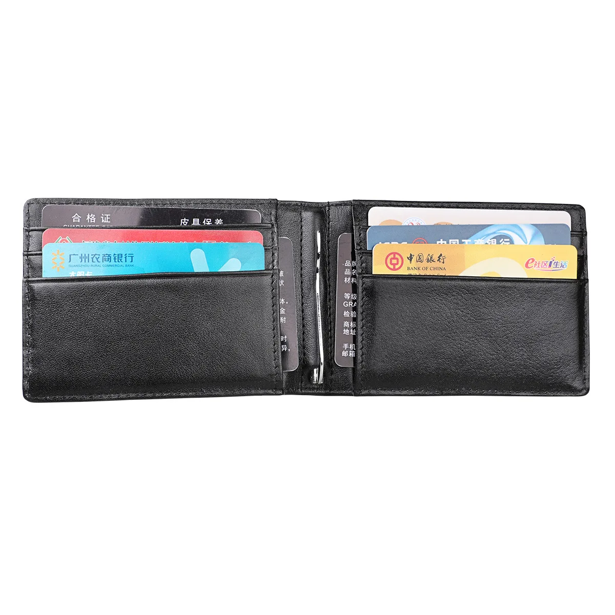 RFID из натуральной кожи металлический зажим для денег кошелек Для мужчин тонкий бумажник складной зажим для денег кредитной карты денежных