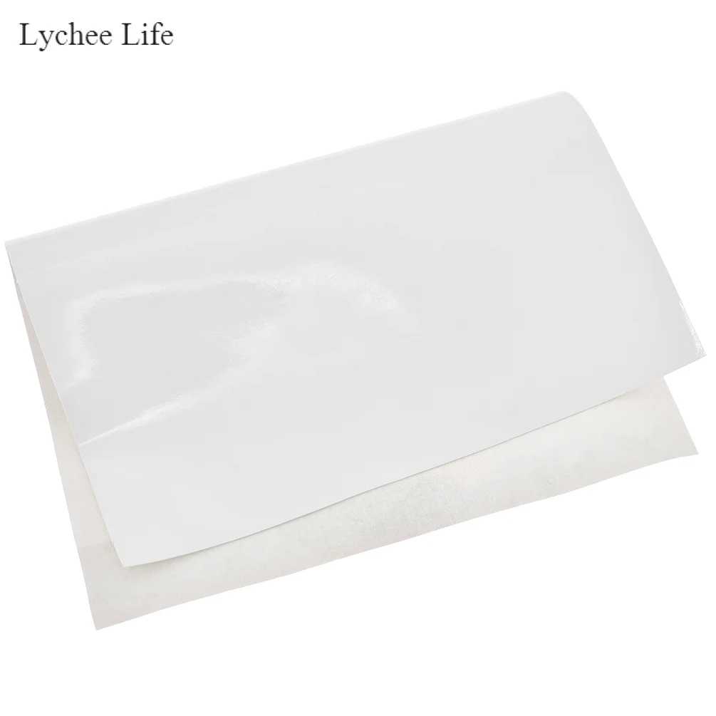 Lychee Life Сделай Сам Простой PU искусственная кожа ткань для ручного шитья украшения одежды ремесло аксессуары - Цвет: White