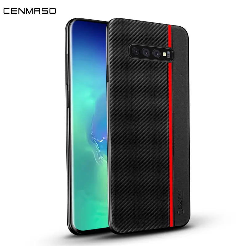 

For Samsung S10 Case Original Luxury Carbon Fiber Leather Back Cover for Samsung Galaxy S8 S9 S10 Plus S10e Note 9 Case Cover