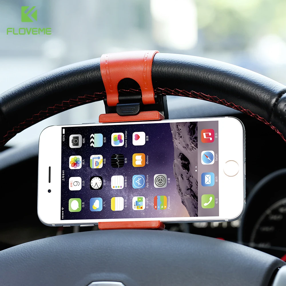 FLOVEME Universal Car Steering Wheel Car Phone Holder