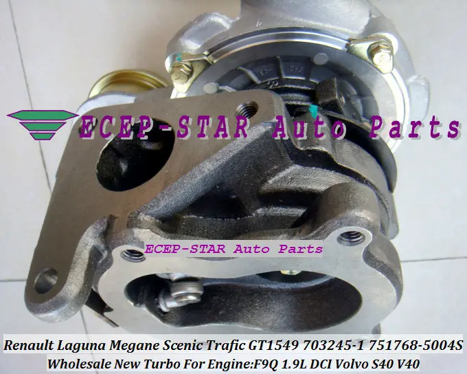 Турбокомпрессор GT1549 751768 5004S 703245 для Renault Laguna Megane SCENIC TRAFIC S40 V40 F9Q 1.9L|turbocharger ford|turbocharger