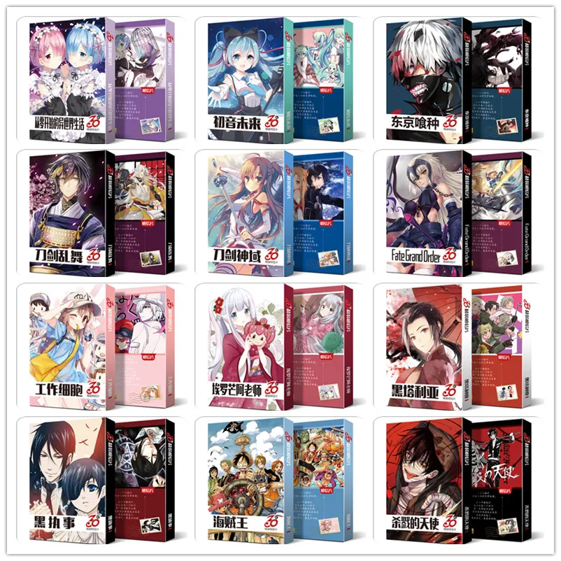 

30 Pcs/Set Anime Postcard Angels of Death Hatsune Miku Tokyo Ghoul Collection Greeting Card Birthday Letter Envelope Gift