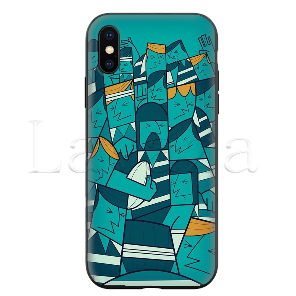 9 Lavaza регби мяч спорт силиконовый мягкий чехол для iPhone 11 Pro XS Max XR X 8 7 6 6S Plus 5 5S SE - Цвет: 9