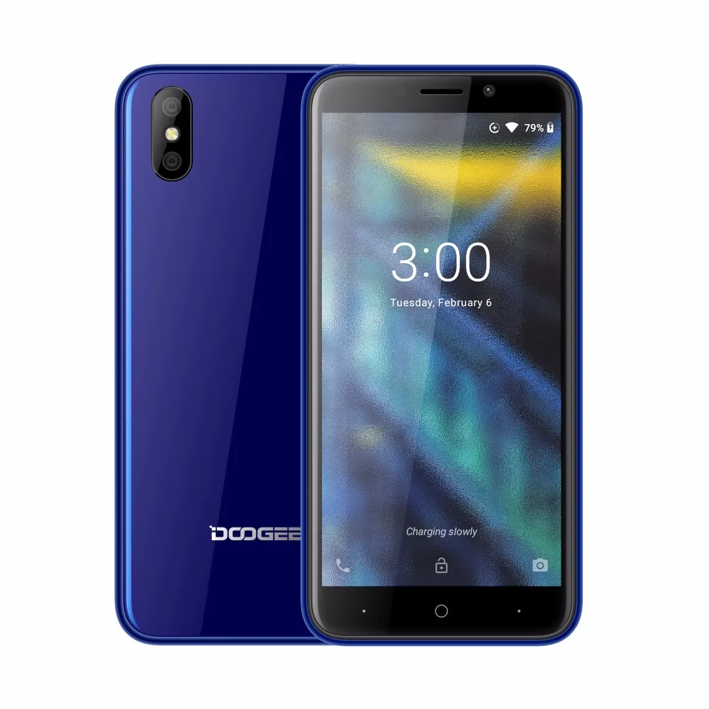  DOOGEE X50 mobile phone Android 8.1 MTK6580M Quad-Core 1GB RAM 8GB ROM Dual Cameras 5.0inch 2000mAh
