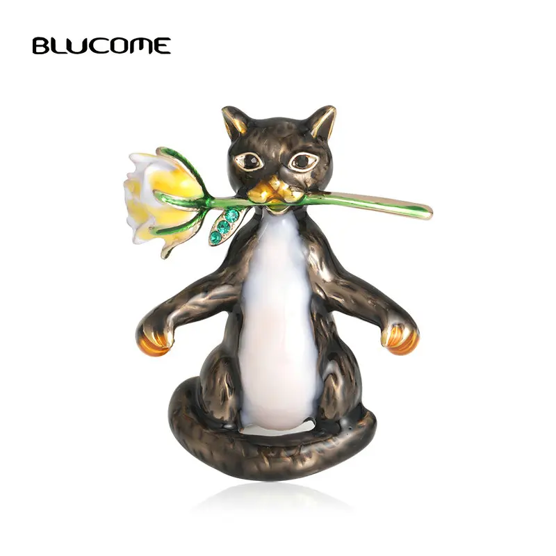 

Funmor Kawaii Cat Brooches Enamel Pin Alloy Corsage For Kids Girls Banquet Holiday Decoration Coat Hat Dress Accessories Gifts