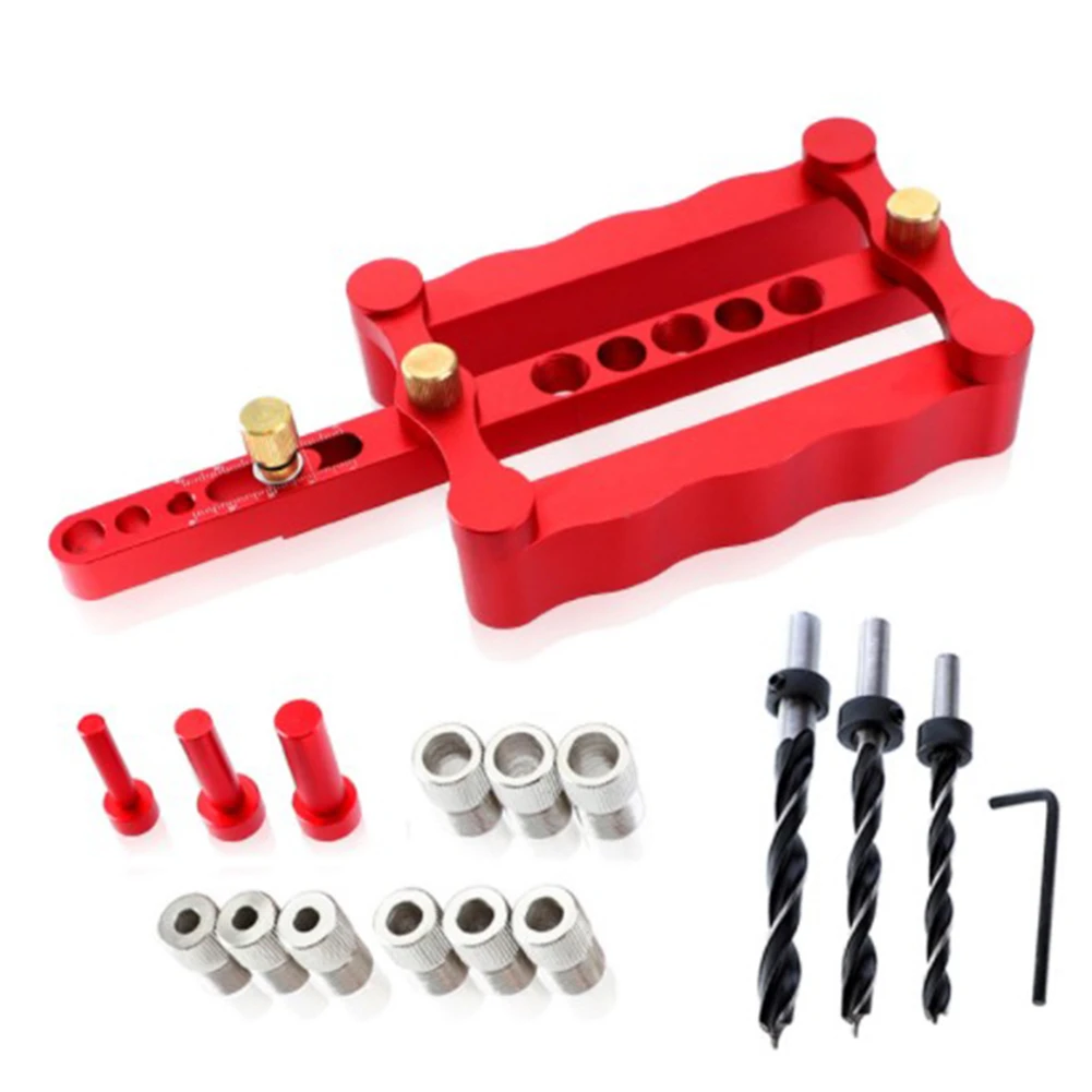 

6/8/10mm Self Centering Dowelling Jig Dowel Puncher Drilling Tools for Wood Working Woodworking Joinery Punch Locator