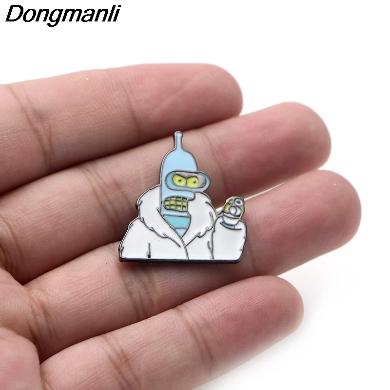 P2788 Dongmanli Futurama эмаль шпильки и броши для женщин мужчин нагрудные значки на рюкзак сумки значок куртка