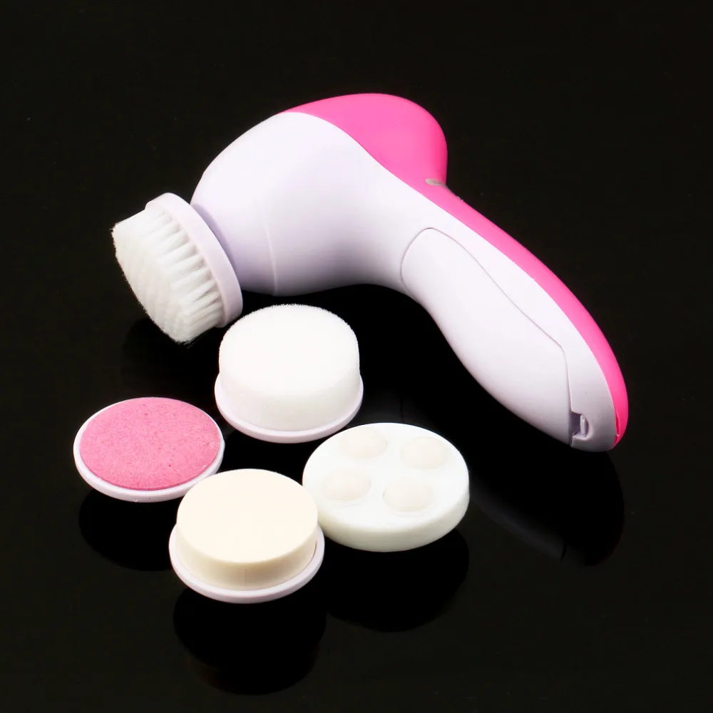 

5 in 1 Electric Facial Cleanser Wash Face Cleaning Machine Pore Cleaner Body Cleansing Massage Mini Skin Beauty Massager Brush